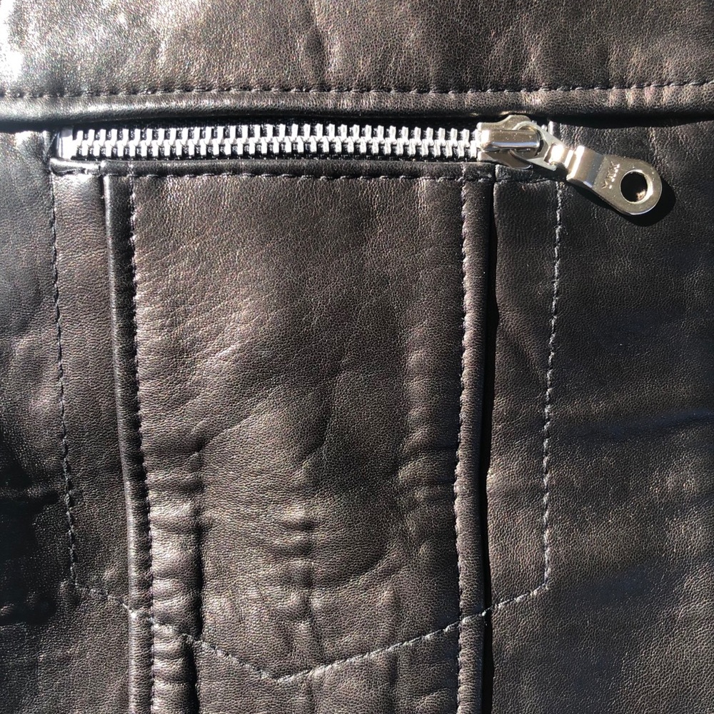 Bebe black leather crop top vest - Picture 5 of 9